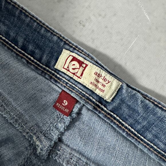 L.e.i. Ashley Low Rise Slim Boot Jeans Medium Wash Faded - Size: 9 - Picture 4 of 10